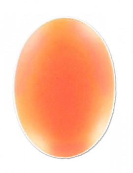 Lunasoft Cabochon - 25x18 mm - Fluoreszkáló narancs