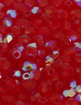 Cseh csiszolt 4mm-Siam Ruby AB-40 db