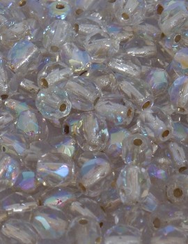 Cseh csiszolt 4mm-Silver Lined Crystal AB-40 db