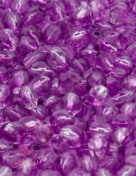Cseh csiszolt 4mm-Coated Sugar Plum-40 db