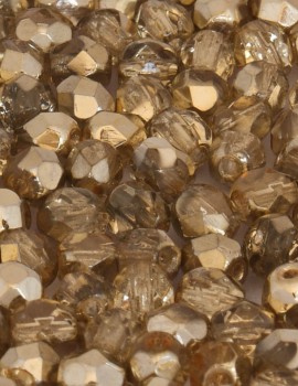 Cseh csiszolt 4 mm-Coated  kristály arany(97387)-40 db
