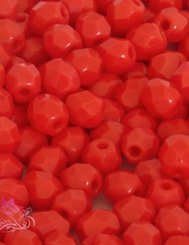 Cseh csiszolt 4mm-Opaque light red(93180)-40 db
