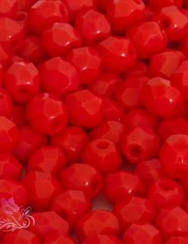 Cseh csiszolt 4 mm-Opaque light red(93190)-40 db