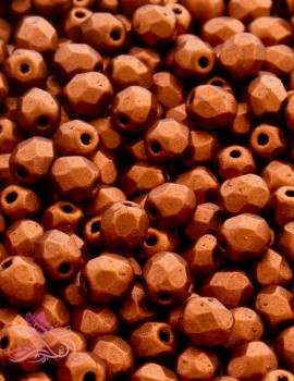 Cseh csiszolt 4mm-Matte Metallic dark Copper-40 db