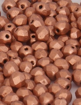 Cseh csiszolt 4 mm-Matte Metallic Copper-40 db