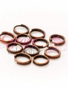 Dupla karika-7 mm-bronz-10 db