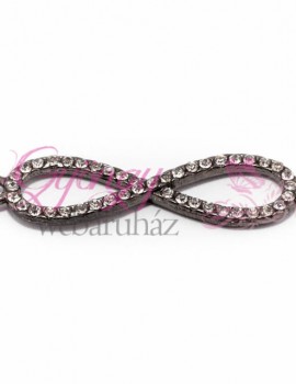 Strasszos infinity-fekete-1 db