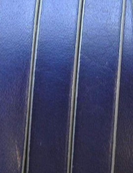 10 mm lapos bőrszál-sötétkék-1 cm