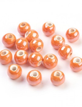 10 mm porcelán-narancs-5 db