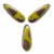 Lándzsa 3x11 mm-Opaque Olivine Spot Capri Gold-20 db