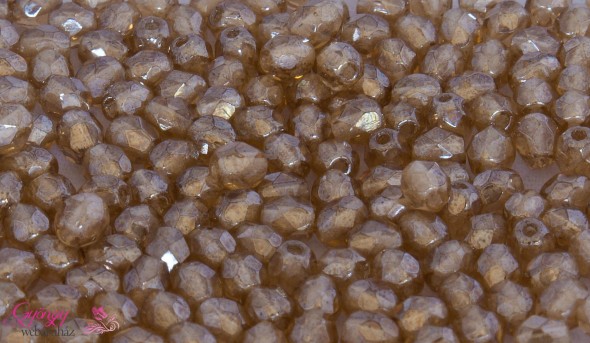 Cseh csiszolt 4 mm-Luster Smoky Topas-40 db
