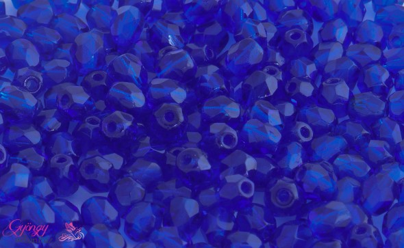 Cseh csiszolt 4mm-Opaque Blue -40 db