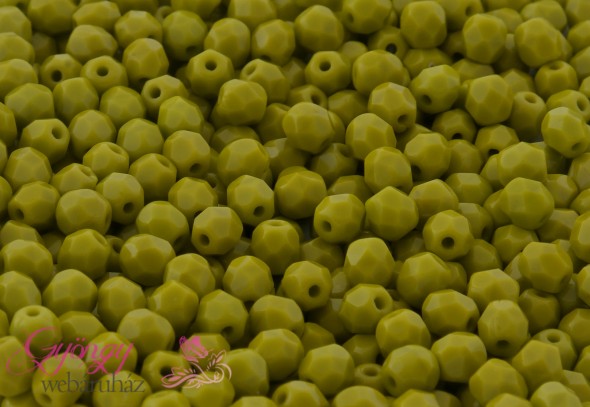 Cseh csiszolt 4mm-Opaque Olivine (53400)-40 db