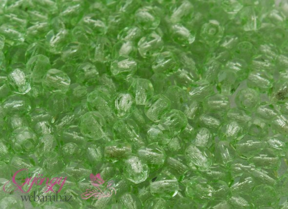 Cseh csiszolt 4mm- Light Green-40 db