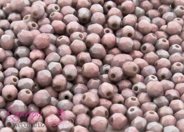 Cseh csiszolt 4mm-Luster Metallic Amy-40 db