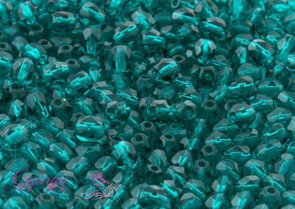Cseh csiszolt 4mm-Teal -40 db