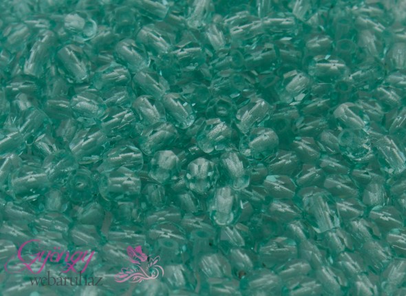 Cseh csiszolt 4mm-Light Teal-40 db
