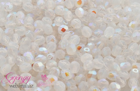 Cseh csiszolt 4mm-Milky White AB-40 db