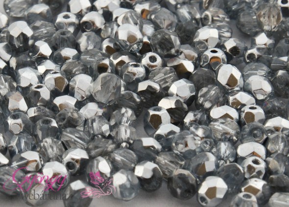 Cseh csiszolt 4 mm-Coated Half Silver-40 db