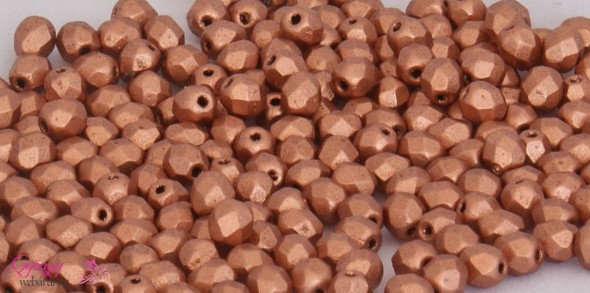 Cseh csiszolt 4 mm-Matte Metallic Copper-40 db