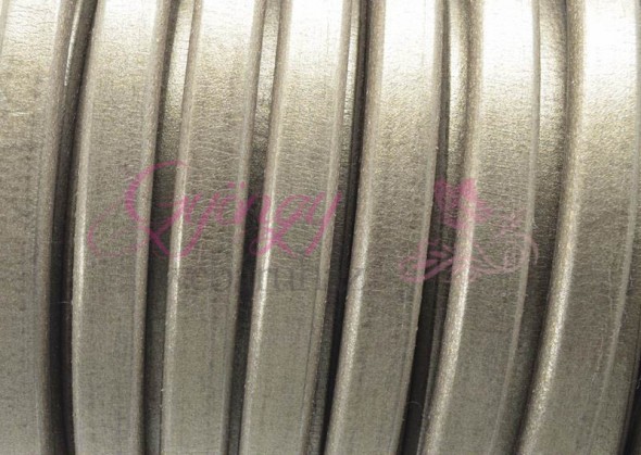 Ovális bőr 10x6 mm-Metál antik arany-1 cm