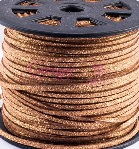 Hasított bőrszál-3 mm-Arany