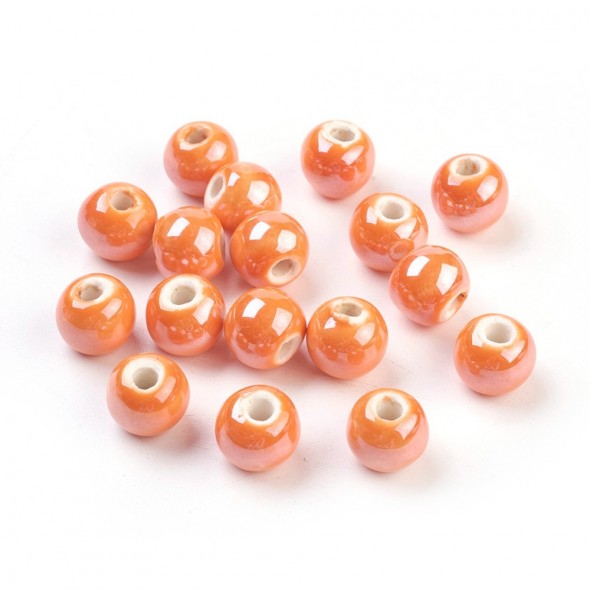 10 mm porcelán-narancs-5 db