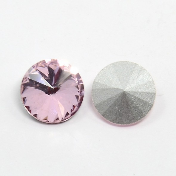 14 mm rivoli-világos rózsaszín-1 db