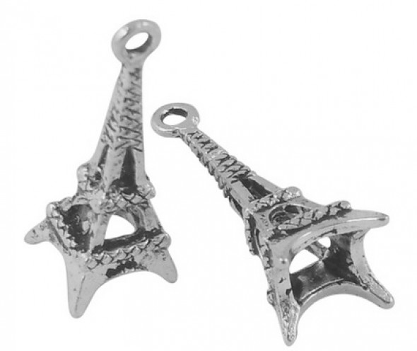 Eiffel torony-antik ezüst-1 db