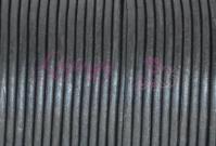 2 mm bőrszál-metál grafit szürke-1 m