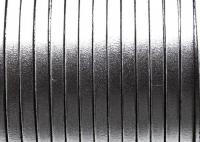 5 mm lapos bőrszál-Metál ezüst-1 cm